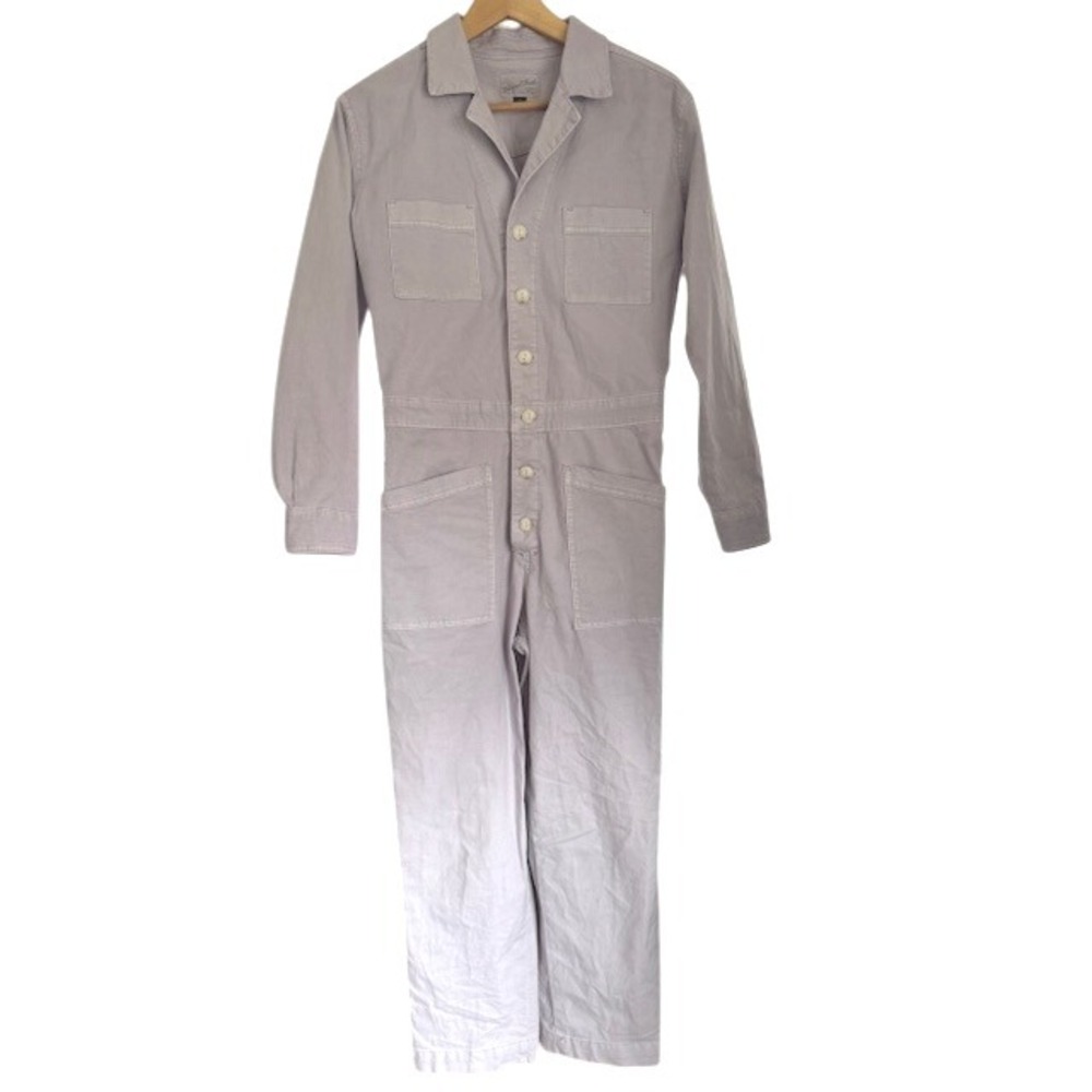 Universal Thread Womens Utility Jumpsuit Lilac Button Front Long Sleeve Size‎ 4